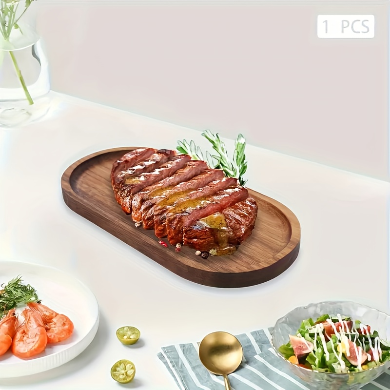 Baby Food Natural - 12-Piece Natural Wood Serving Tray Set