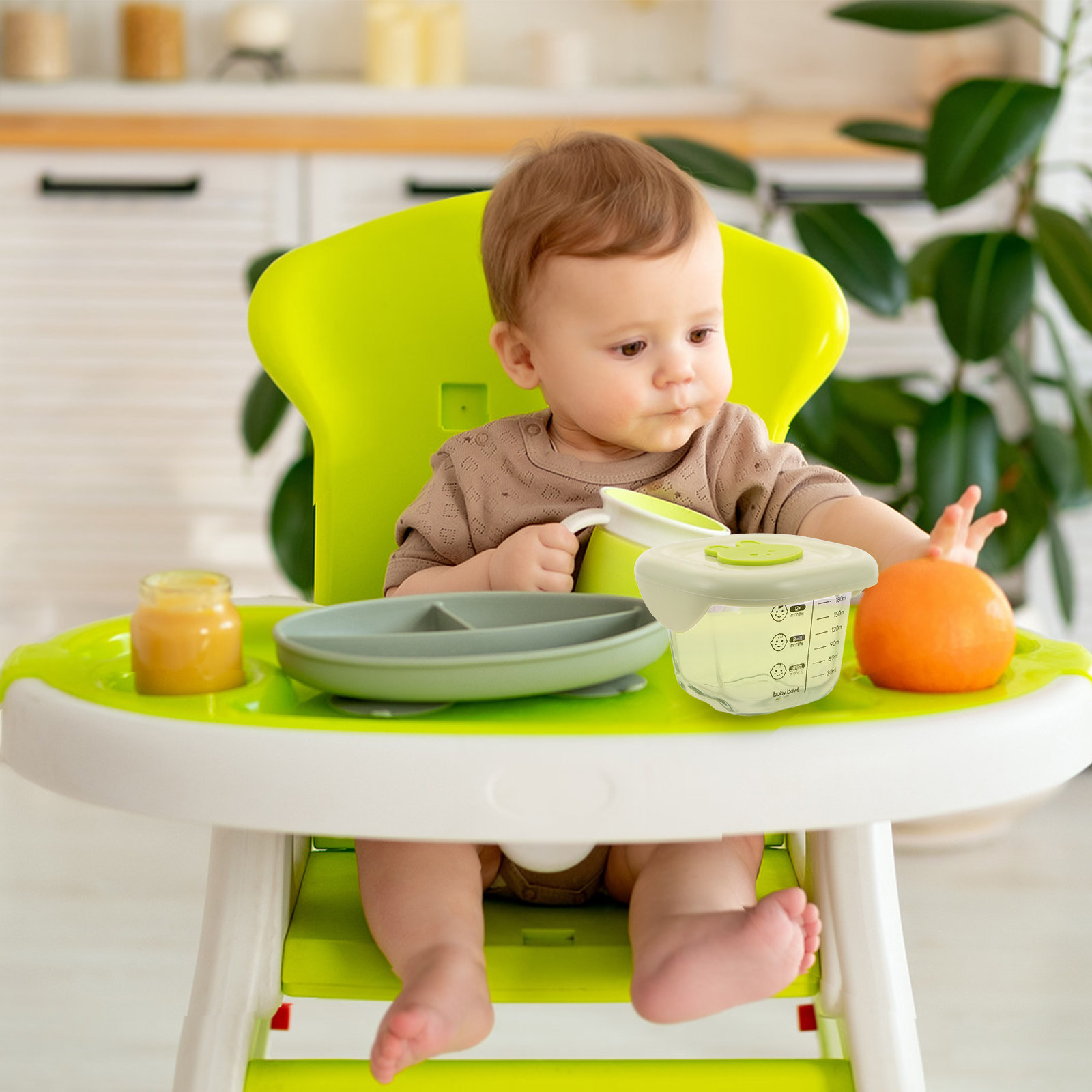 Baby Food Glass Jar - 2Pcs Reusable Baby Food Storage Jars