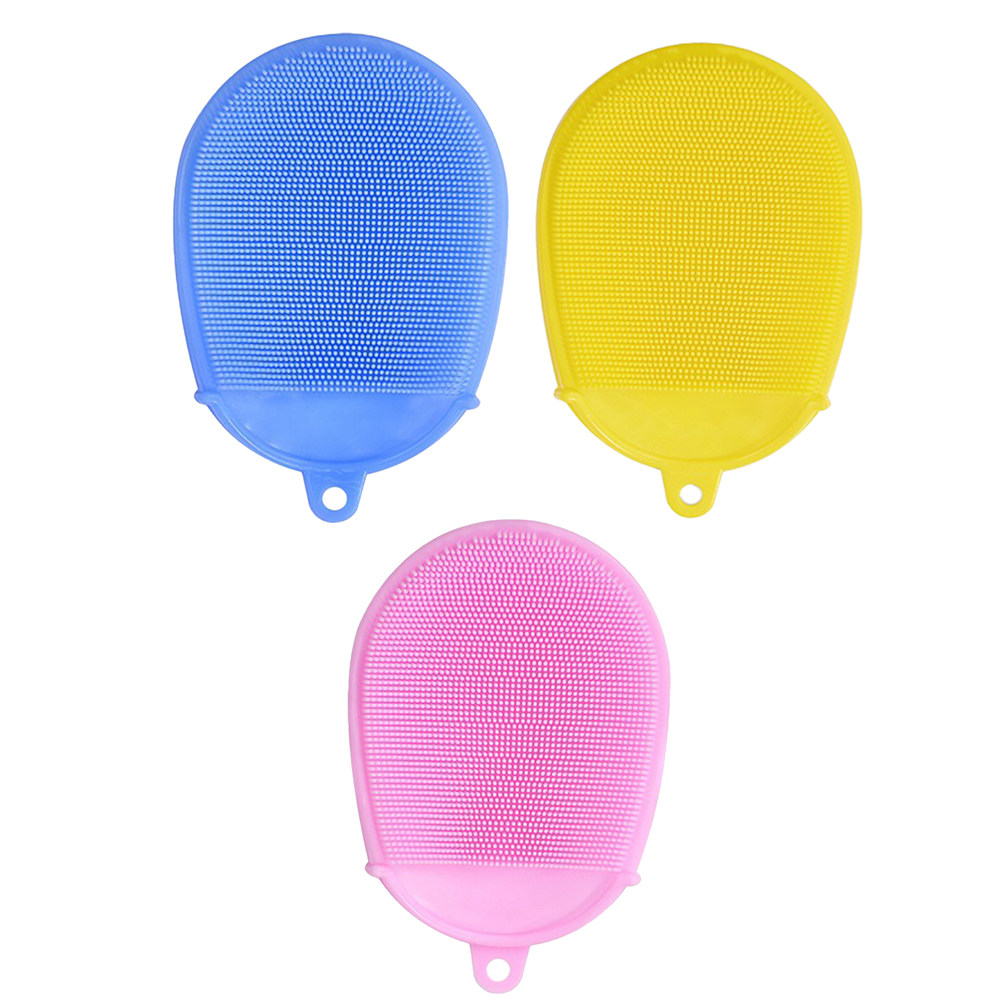 Dry Food Baby - 3Pcs Baby Bath Massage Brush Silicone
