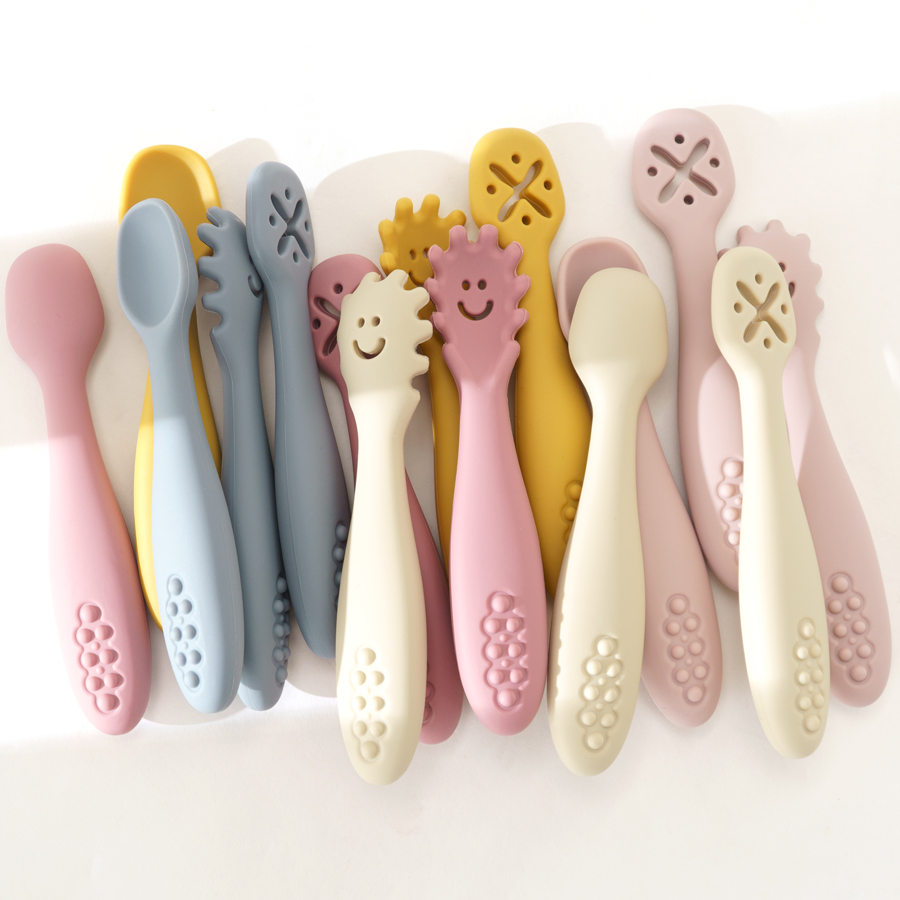 3PCS Silicone Spoon Fork For B - Baby Food Utensils Set recension och pris