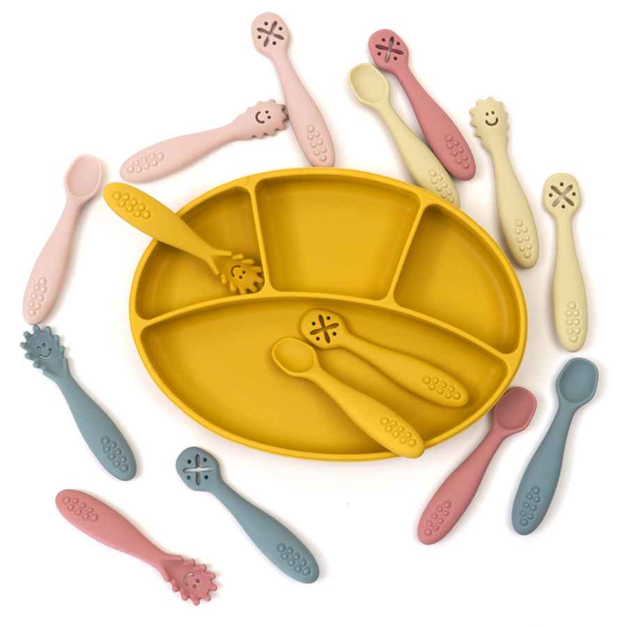 3PCS Silicone Spoon Fork For B - Baby Food Utensils Set recension och pris
