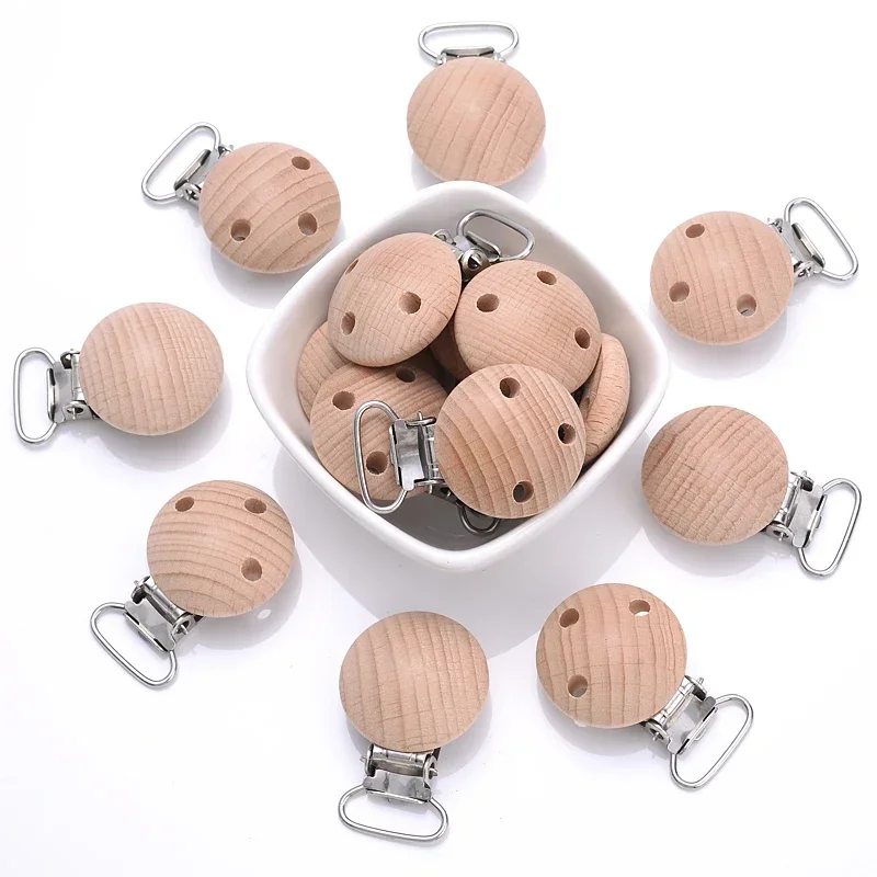 10Pcs Clips 30mm Round Natural - Baby Food Natural recension och pris
