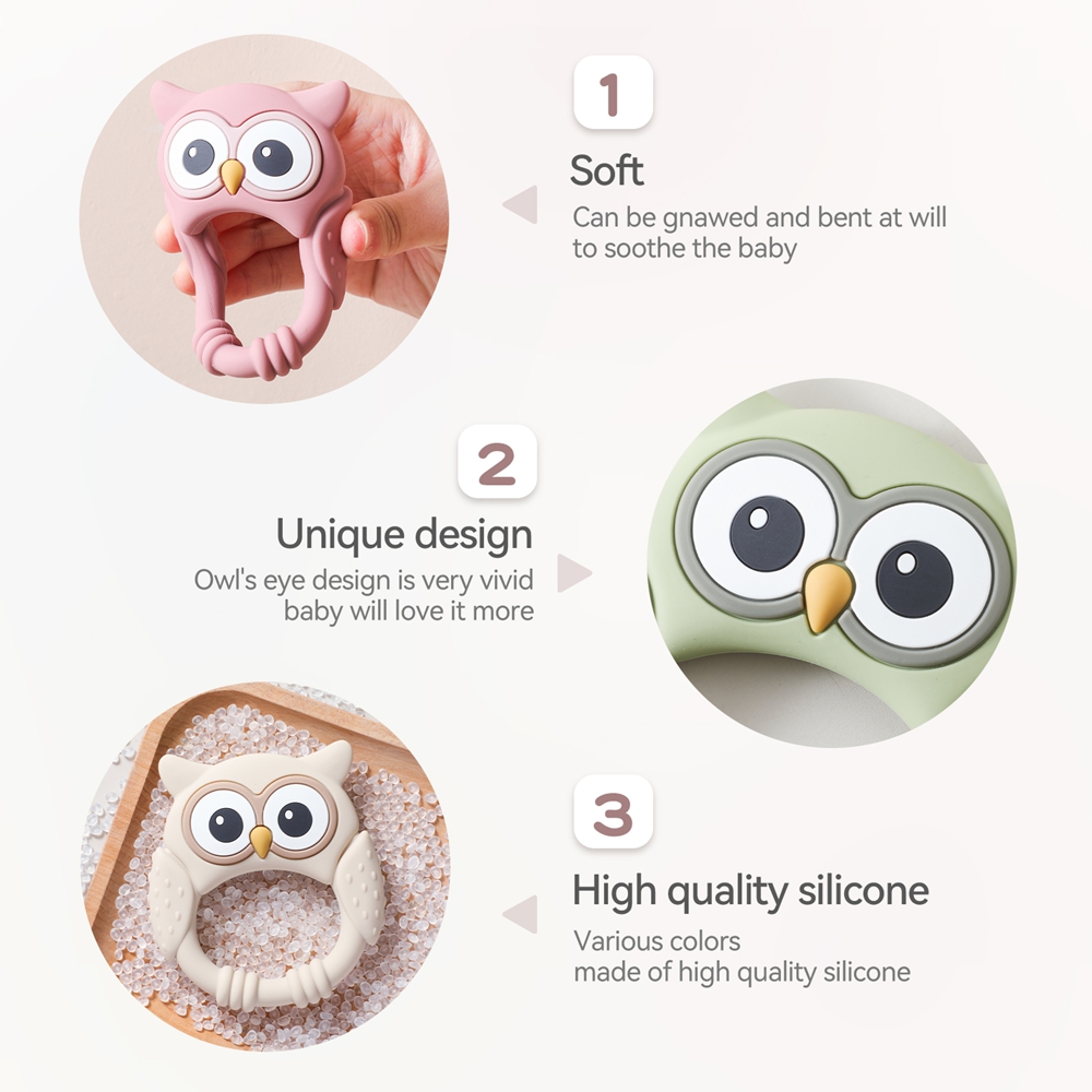 1pc Silicone Teether Baby 0-12 - Baby Food Natural recension och pris