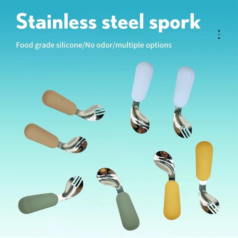 Baby Spoon Fork Set 316 Stainl - Baby Food Utensils Set recension och pris