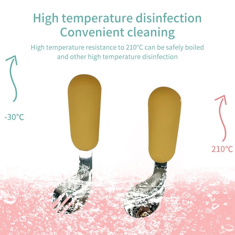 Baby Spoon Fork Set 316 Stainl - Baby Food Utensils Set recension och pris