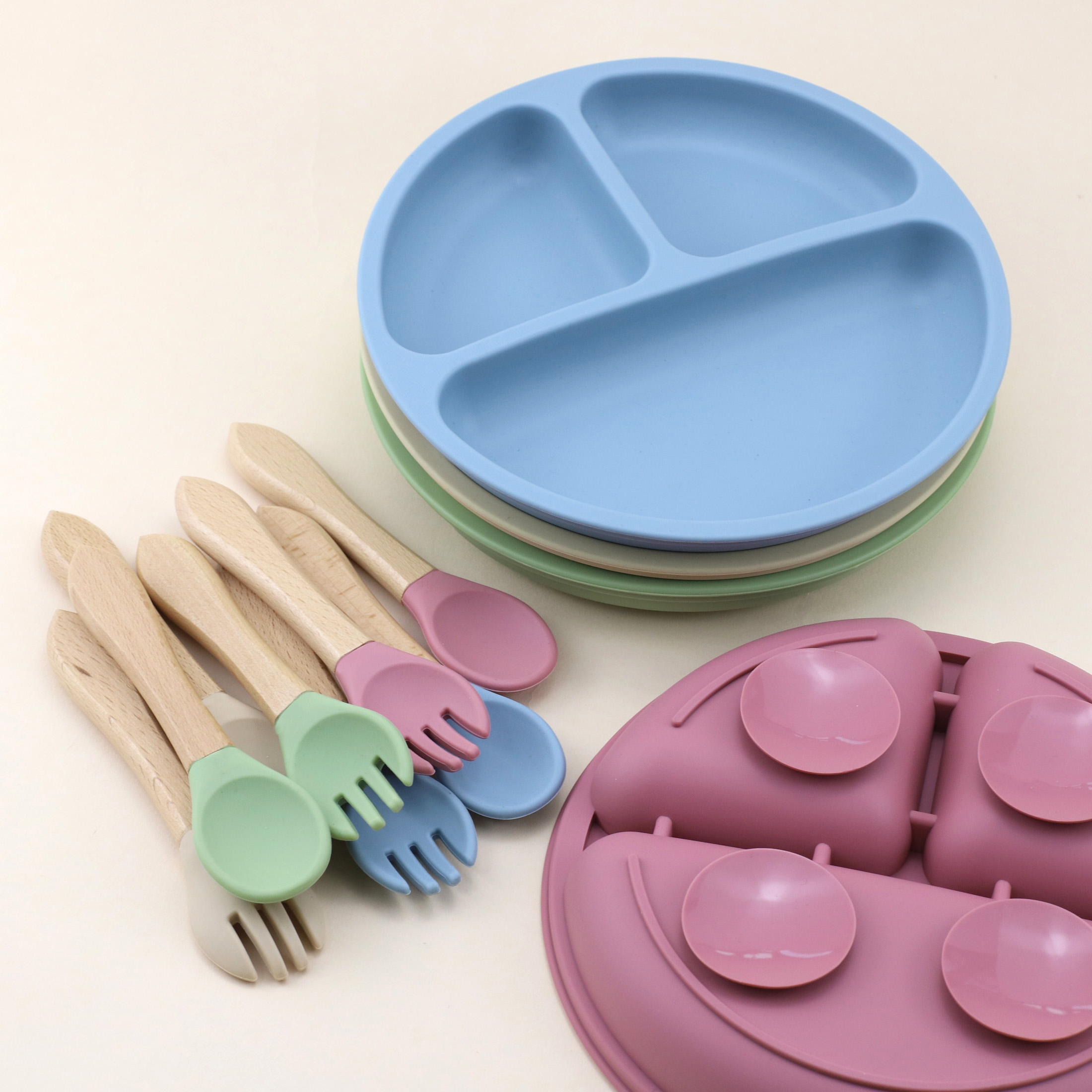 Food Grade Silicone Small Suct - Baby Food Utensils Set recension och pris