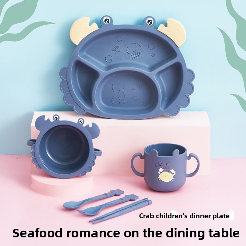 4/6pcsCrabs Children's Plates, - Baby Food Utensils Set recension och pris
