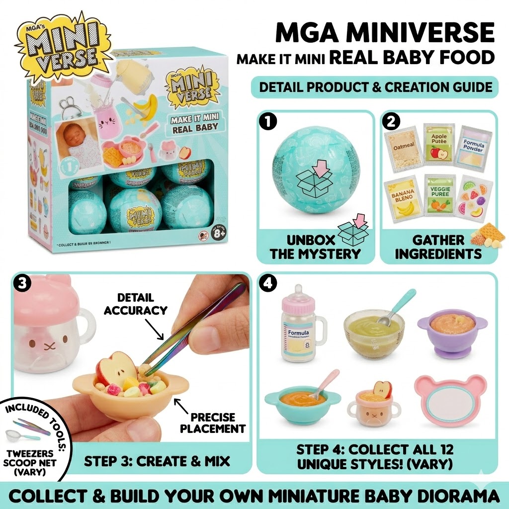Original MGA Miniverse Make It - Baby Food Under 1 Year recension och pris