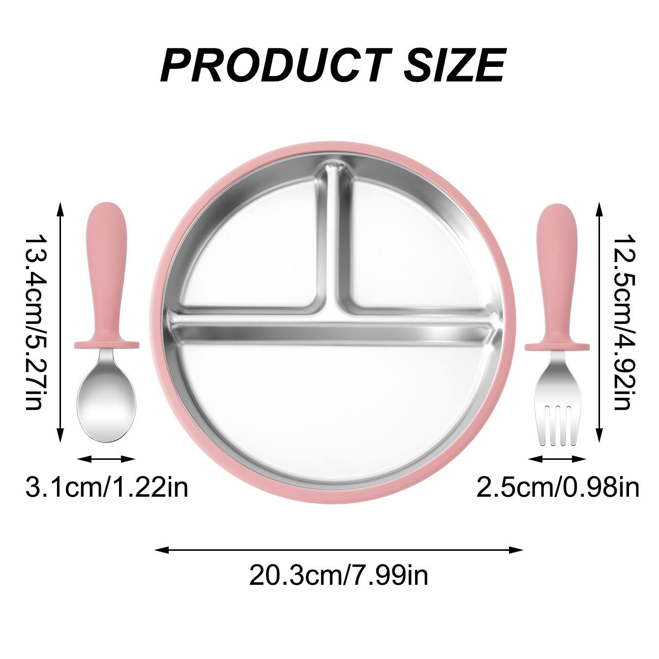 3PCS Silicone Stainless Steel  - Baby Food Menu recension och pris