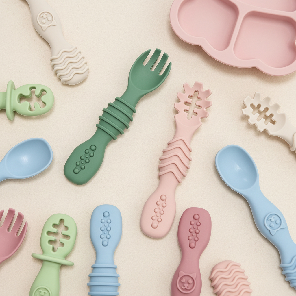 4pcs Baby Spoon & Fork Set, du - Self Feed Spoon recension och pris