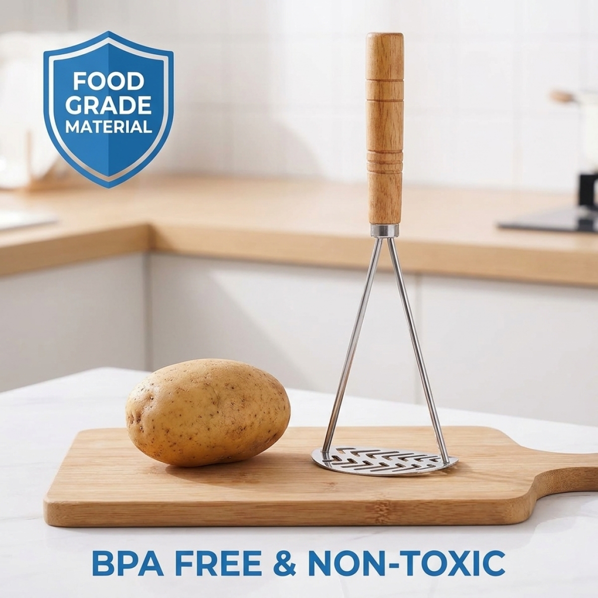 Stainless Steel Potato Masher  - Baby Food Healthy recension och pris