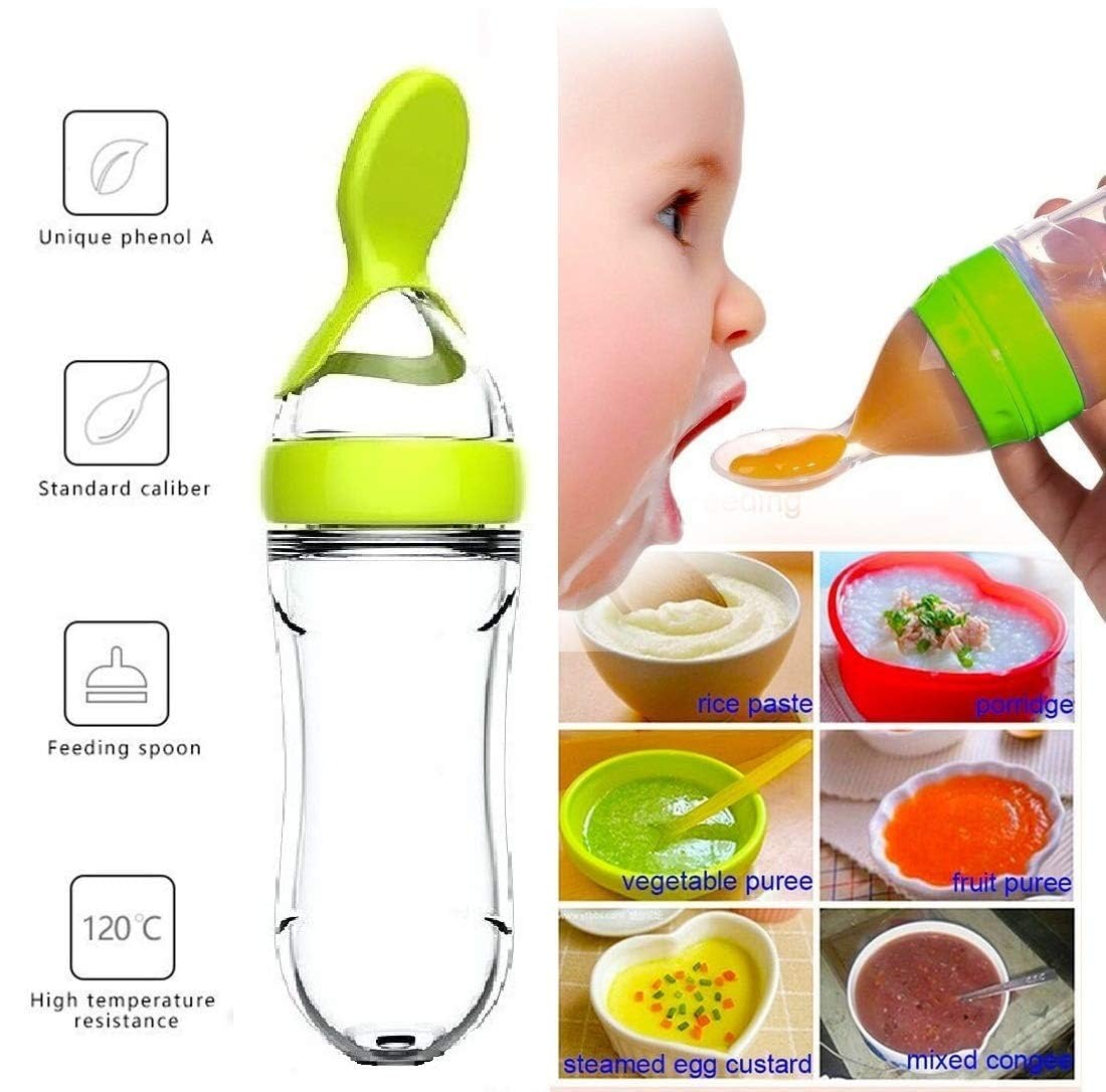 Squeezing Feeding Bottle Cup S - Self Feed Spoon recension och pris