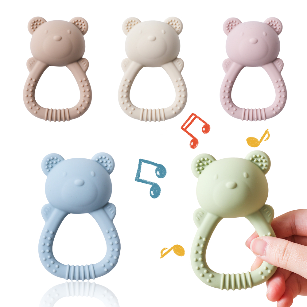 Baby Silicone Teether Bear Han - Baby Food Natural recension och pris