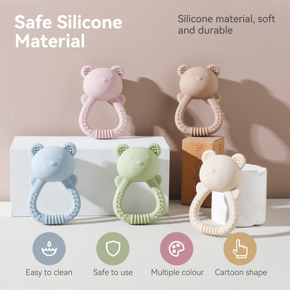 Baby Silicone Teether Bear Han - Baby Food Natural recension och pris