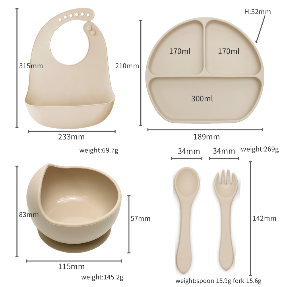 5pcs Bunny Baby Utensils Set,  - Baby Food Utensils Set recension och pris