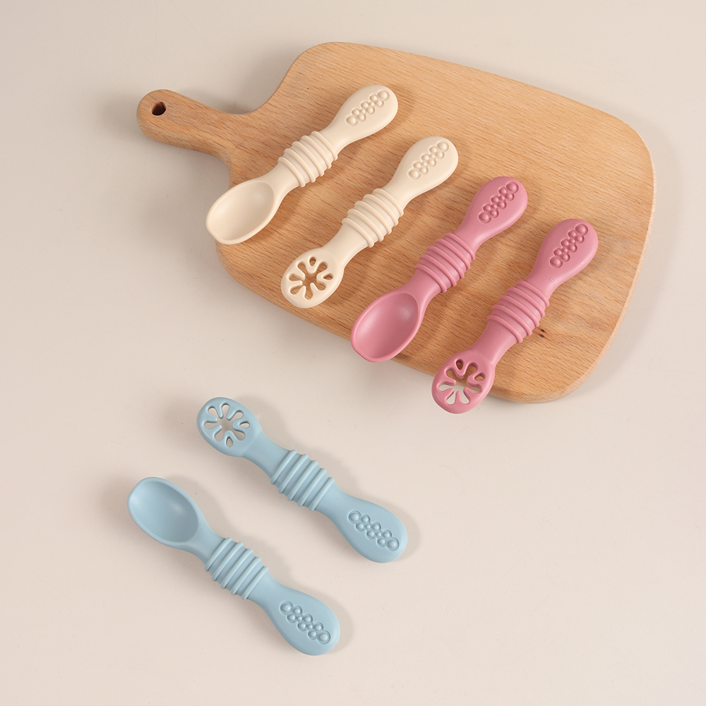 2PCS Silicone Baby Feeding Spo - Self Feed Spoon recension och pris