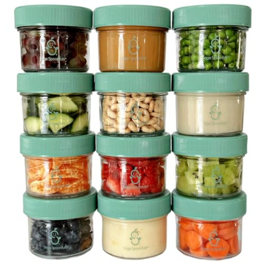 Sage Spoonfuls -12 Pack 4 oz B - Baby Food Glass Jar recension och pris