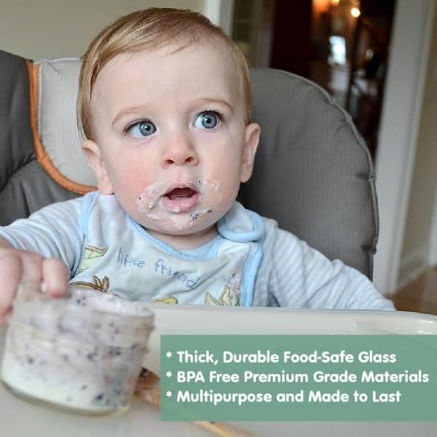 Sage Spoonfuls -12 Pack 4 oz B - Baby Food Glass Jar recension och pris