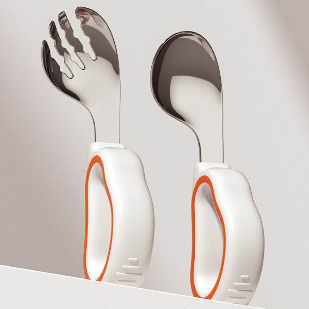 Silicone Baby Fork and Spoon S - Self Feed Spoon recension och pris