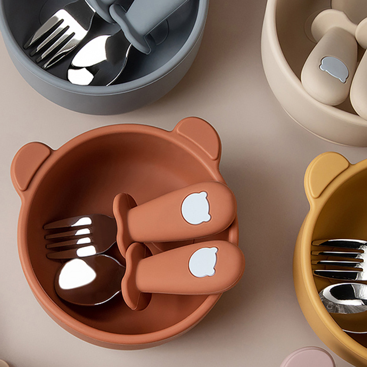 3Pcs Baby Bowl Plate Spoons Si - Baby Food Menu recension och pris