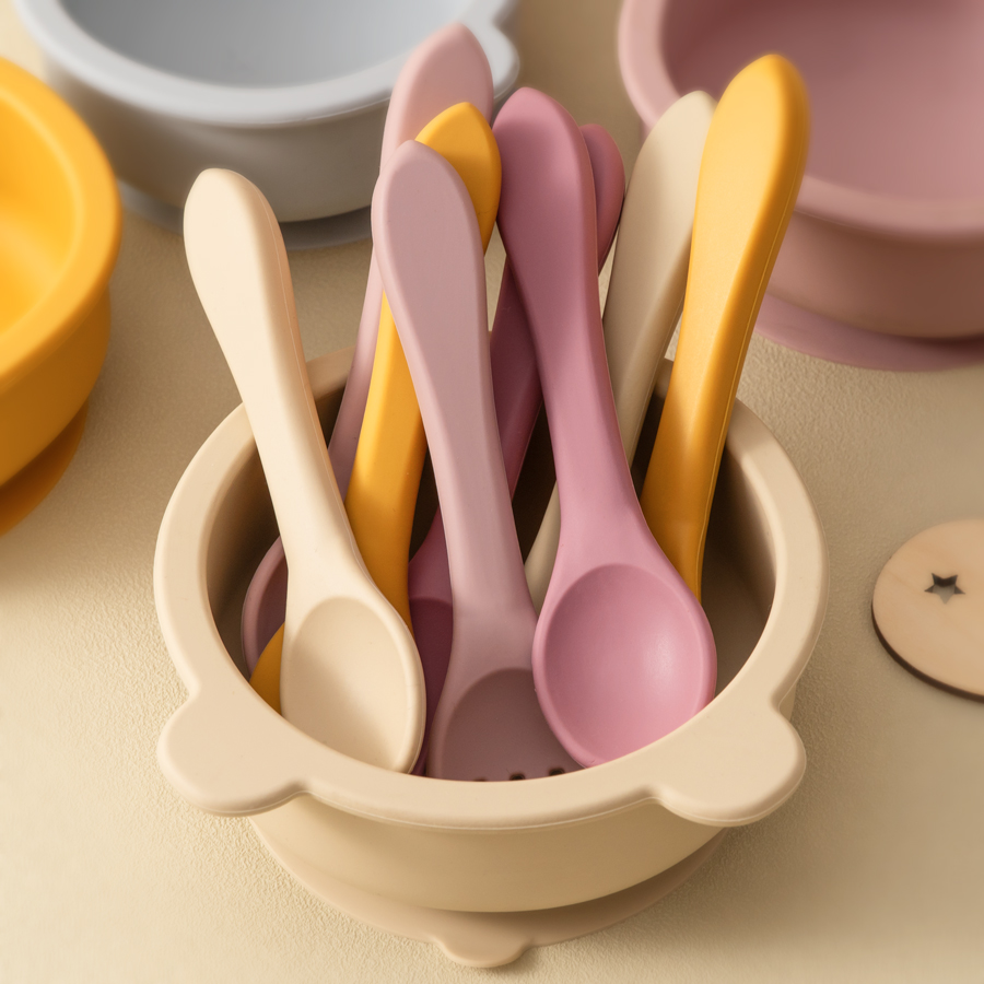 2PCS/Set Silicone Baby Utensil - Baby Food Utensils Set recension och pris
