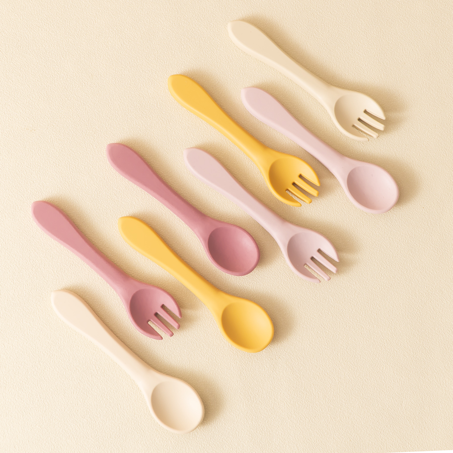 2PCS/Set Silicone Baby Utensil - Baby Food Utensils Set recension och pris
