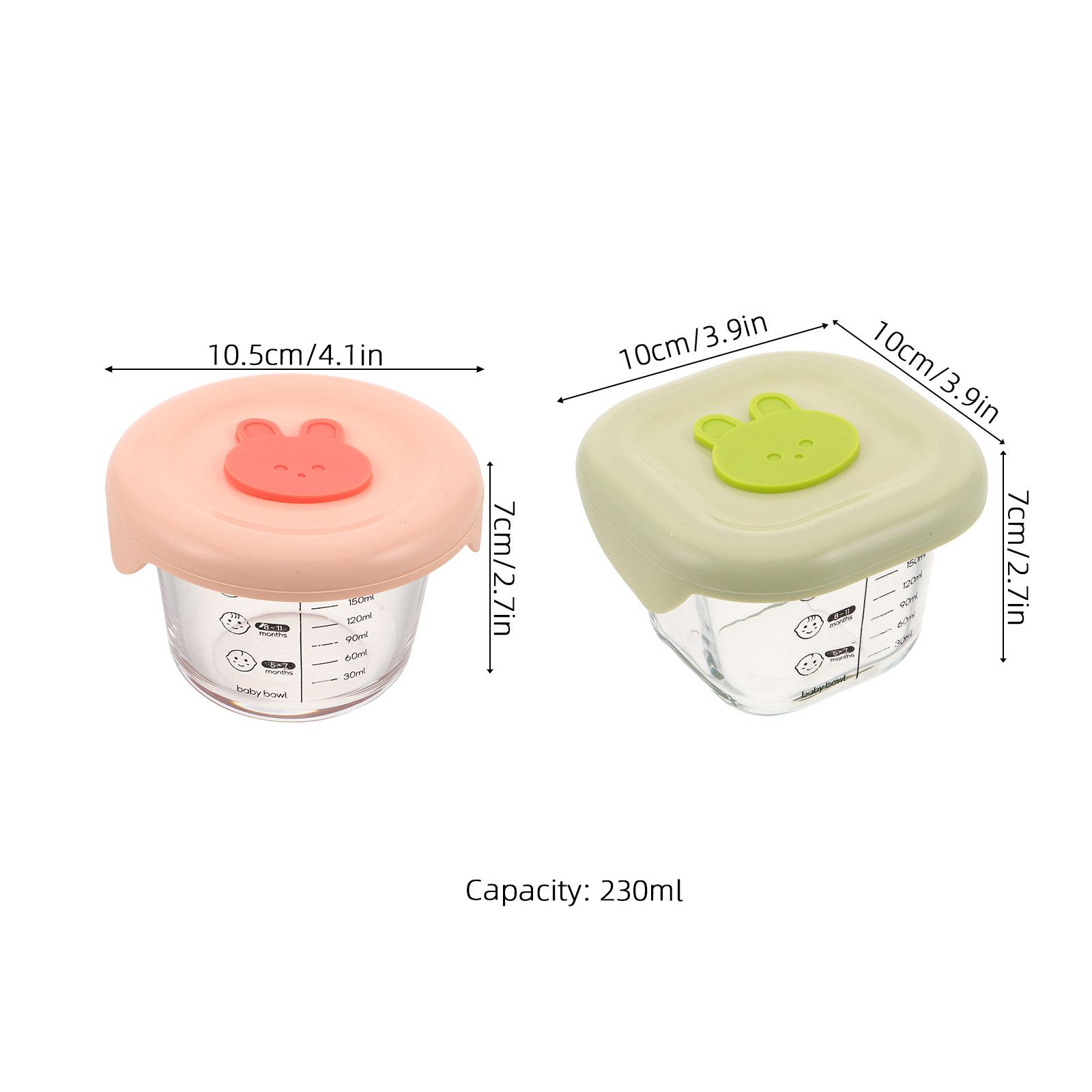 2Pcs Reusable Baby Food Storag - Baby Food Glass Jar recension och pris