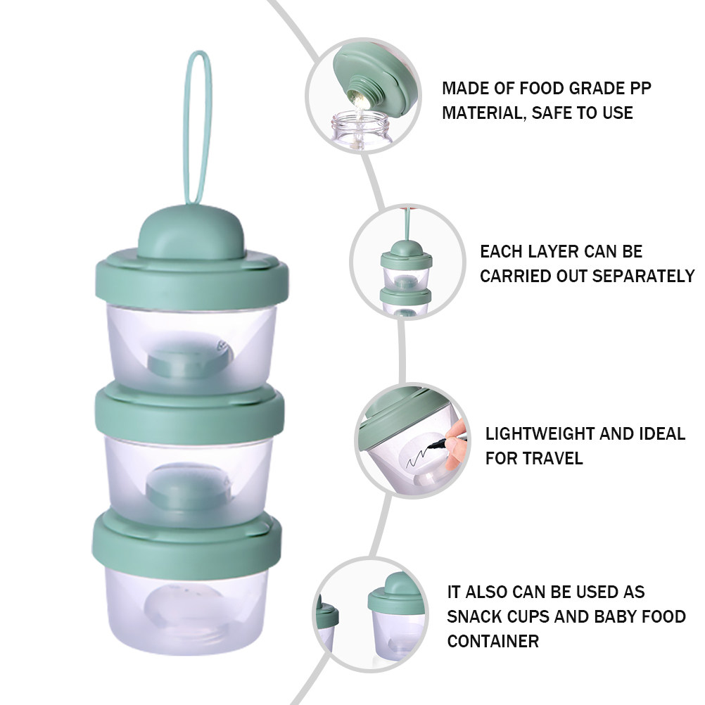 1Set 3 Layers Milk Powder Cont - Dry Food Baby recension och pris