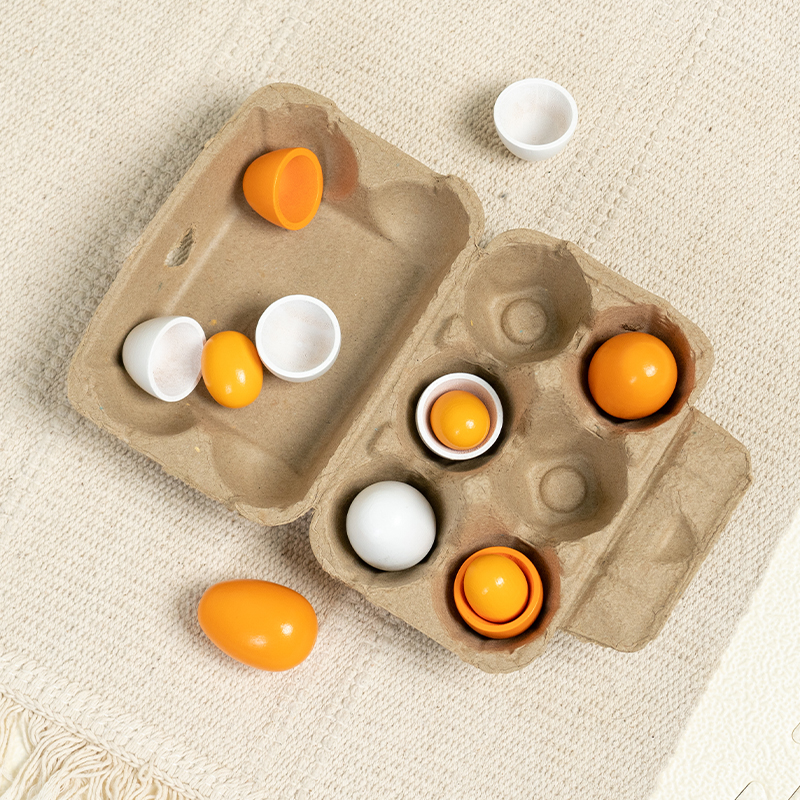 6pcs Wooden Eggs Toy Egg Kitch - Baby Food Under 1 Year recension och pris