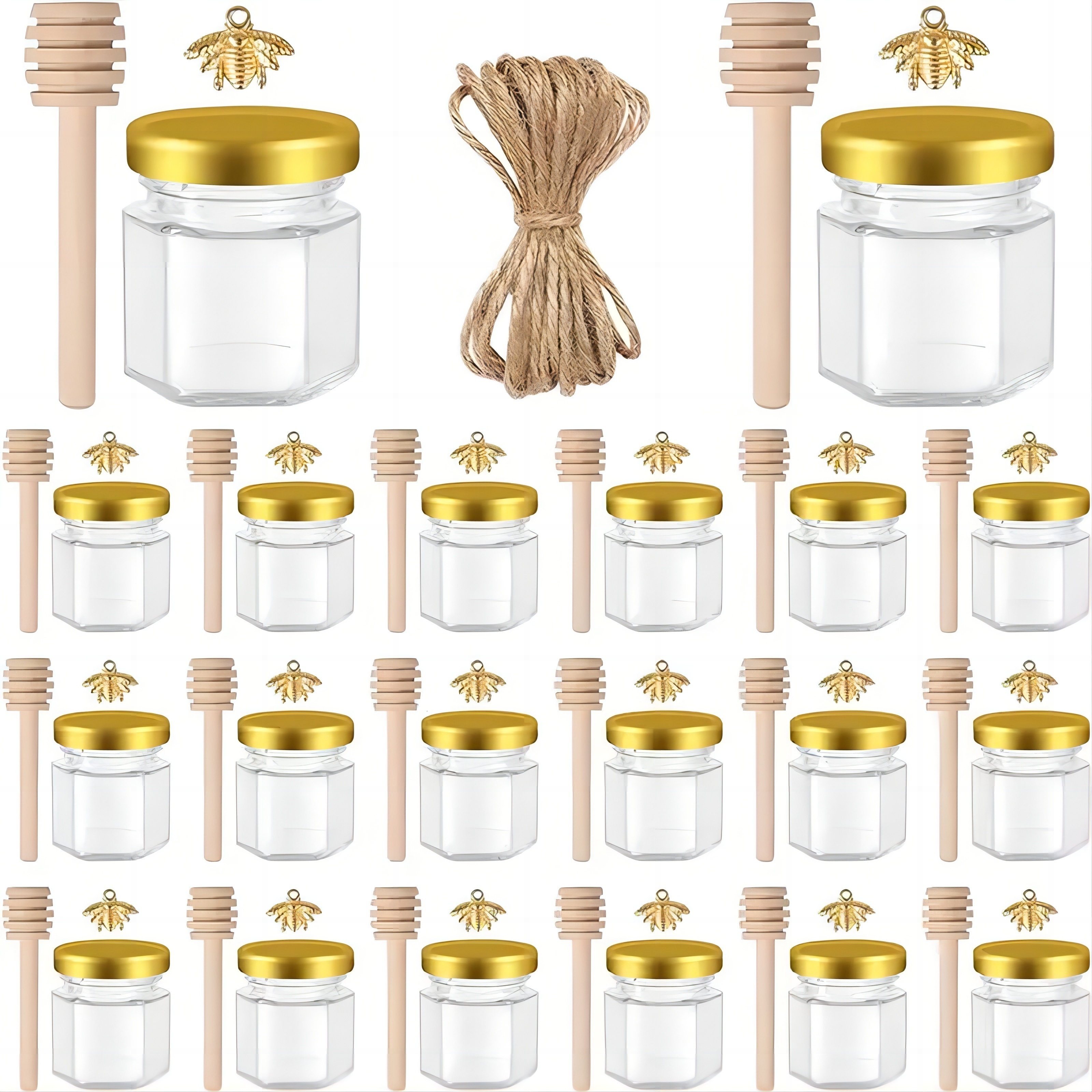 1.5 Oz Hexagon Mini Glass Hone - Baby Food Glass Jar recension och pris