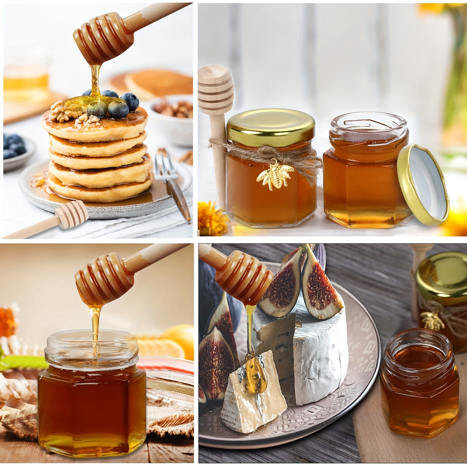 1.5 Oz Hexagon Mini Glass Hone - Baby Food Glass Jar recension och pris