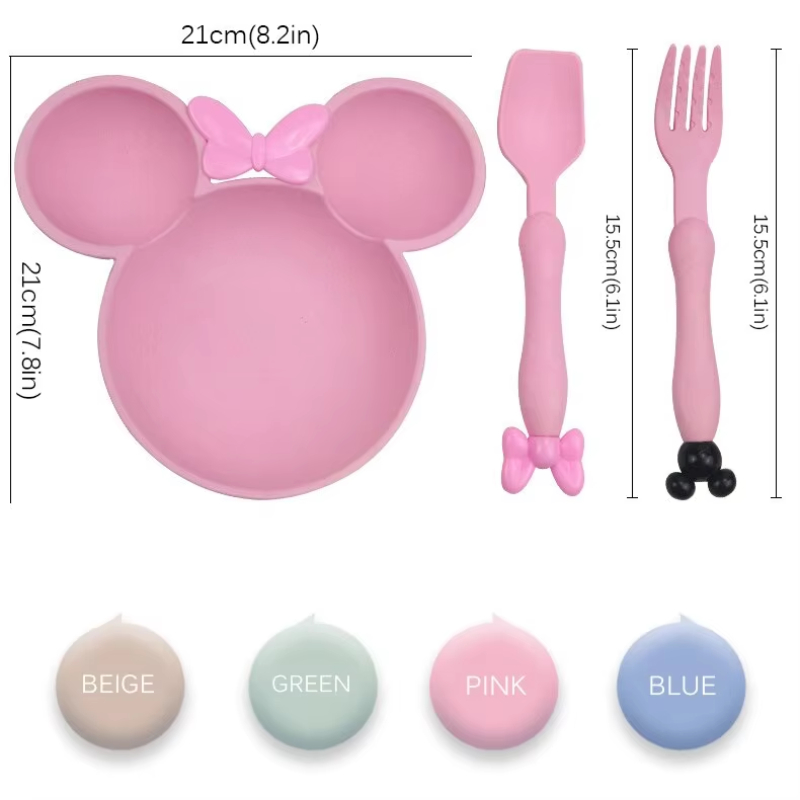3Pcs/set Wheat Straw Baby Dish - Baby Food Menu recension och pris