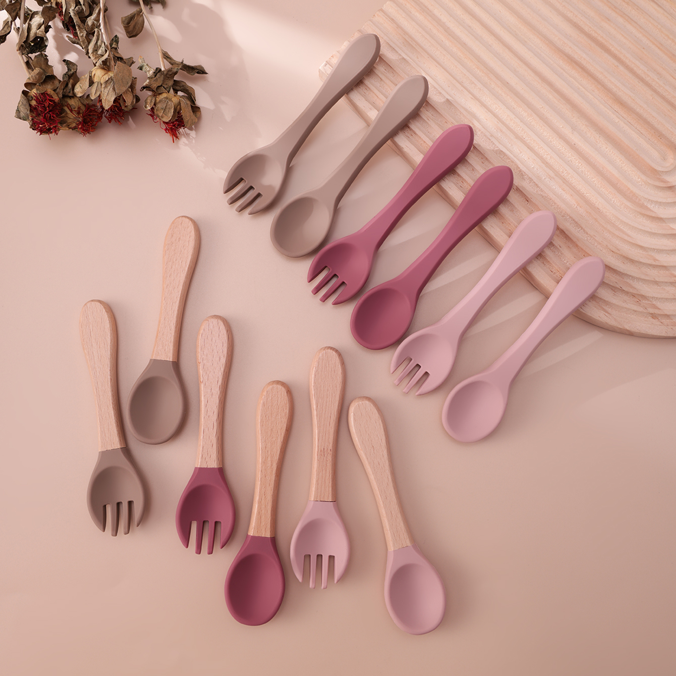 Color Kids 4PCS Silicone Baby  - Baby Food Utensils Set recension och pris