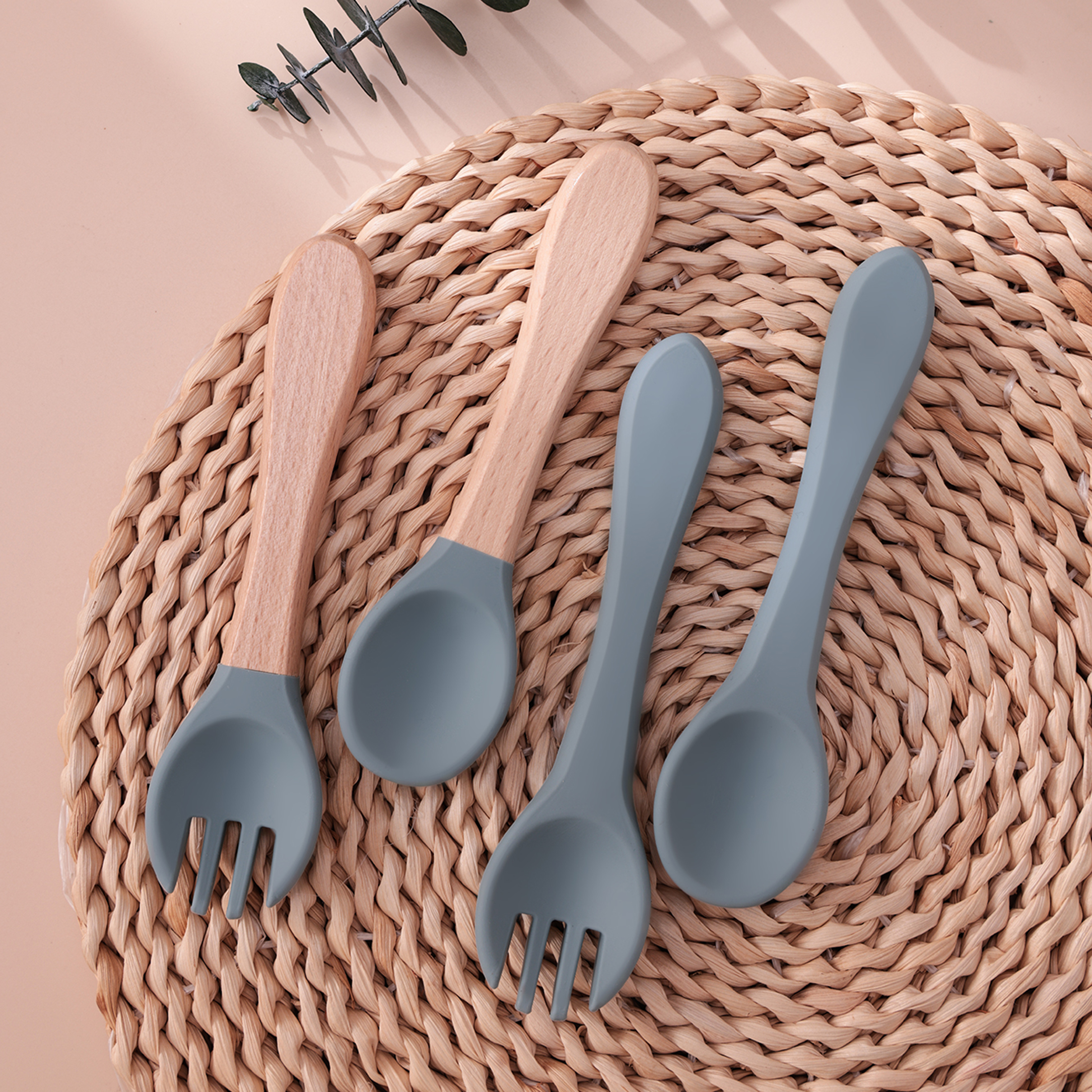 Color Kids 4PCS Silicone Baby  - Baby Food Utensils Set recension och pris