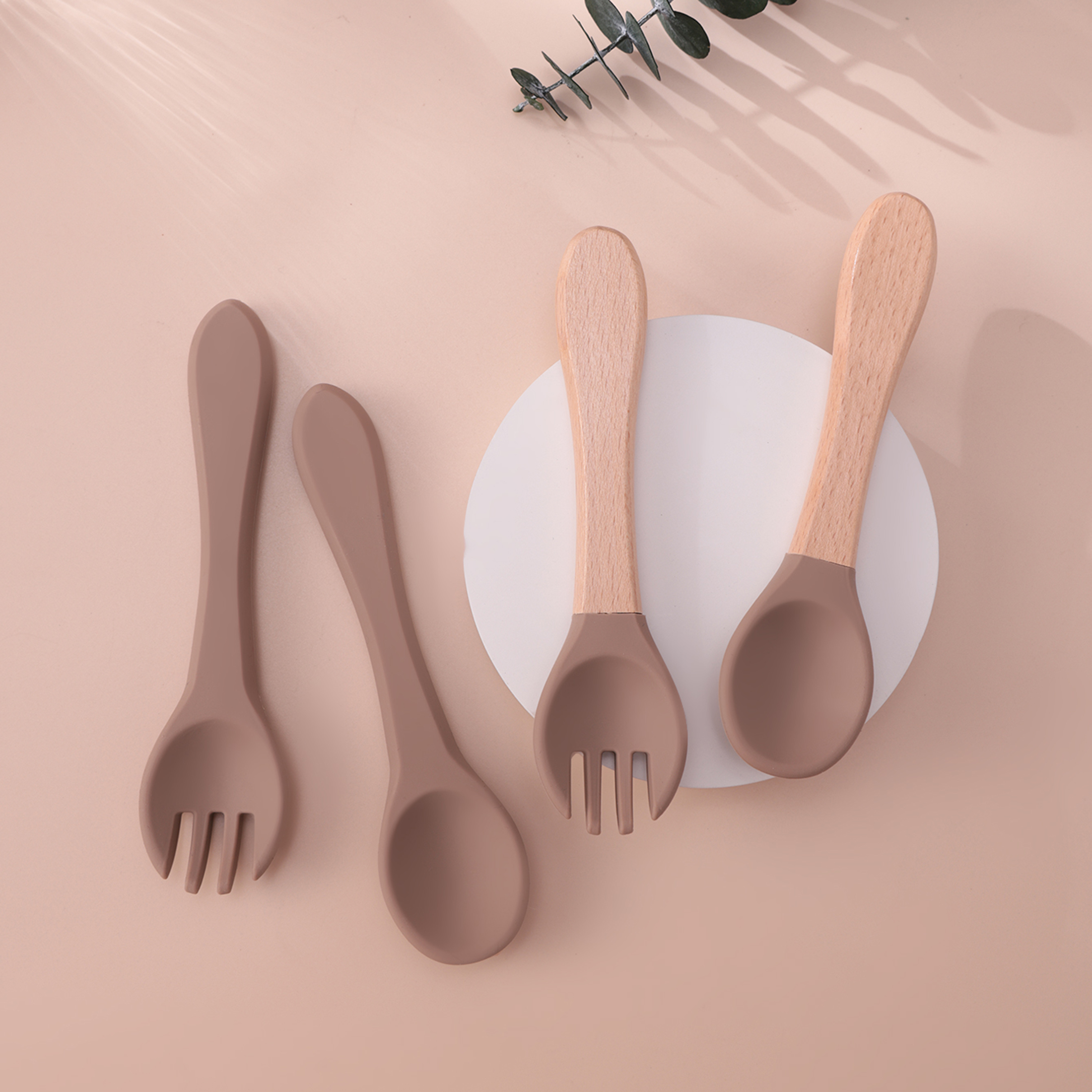 Color Kids 4PCS Silicone Baby  - Baby Food Utensils Set recension och pris