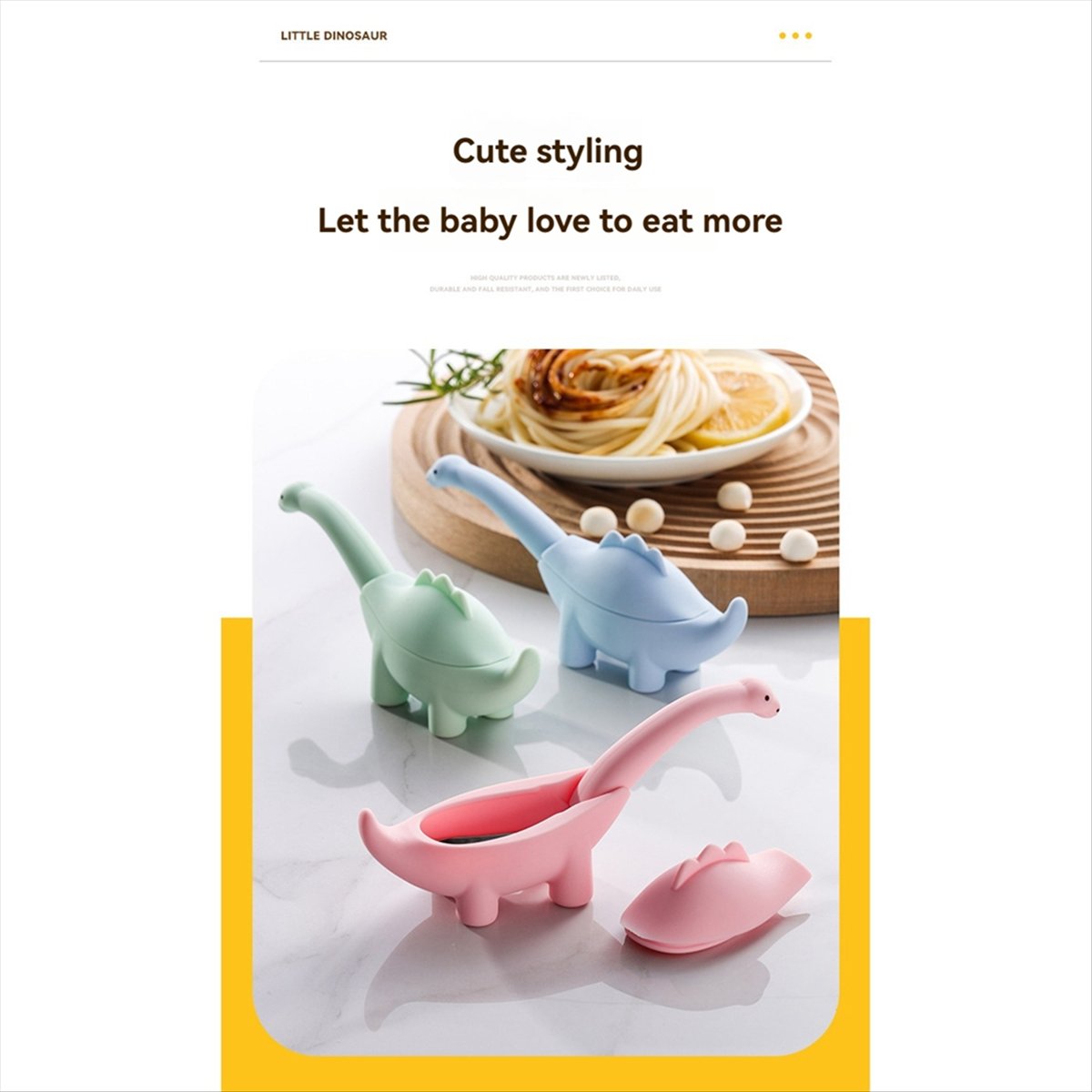 BAAQ Dinosaur Shaped Infant Fo - Baby Food Utensils Set recension och pris