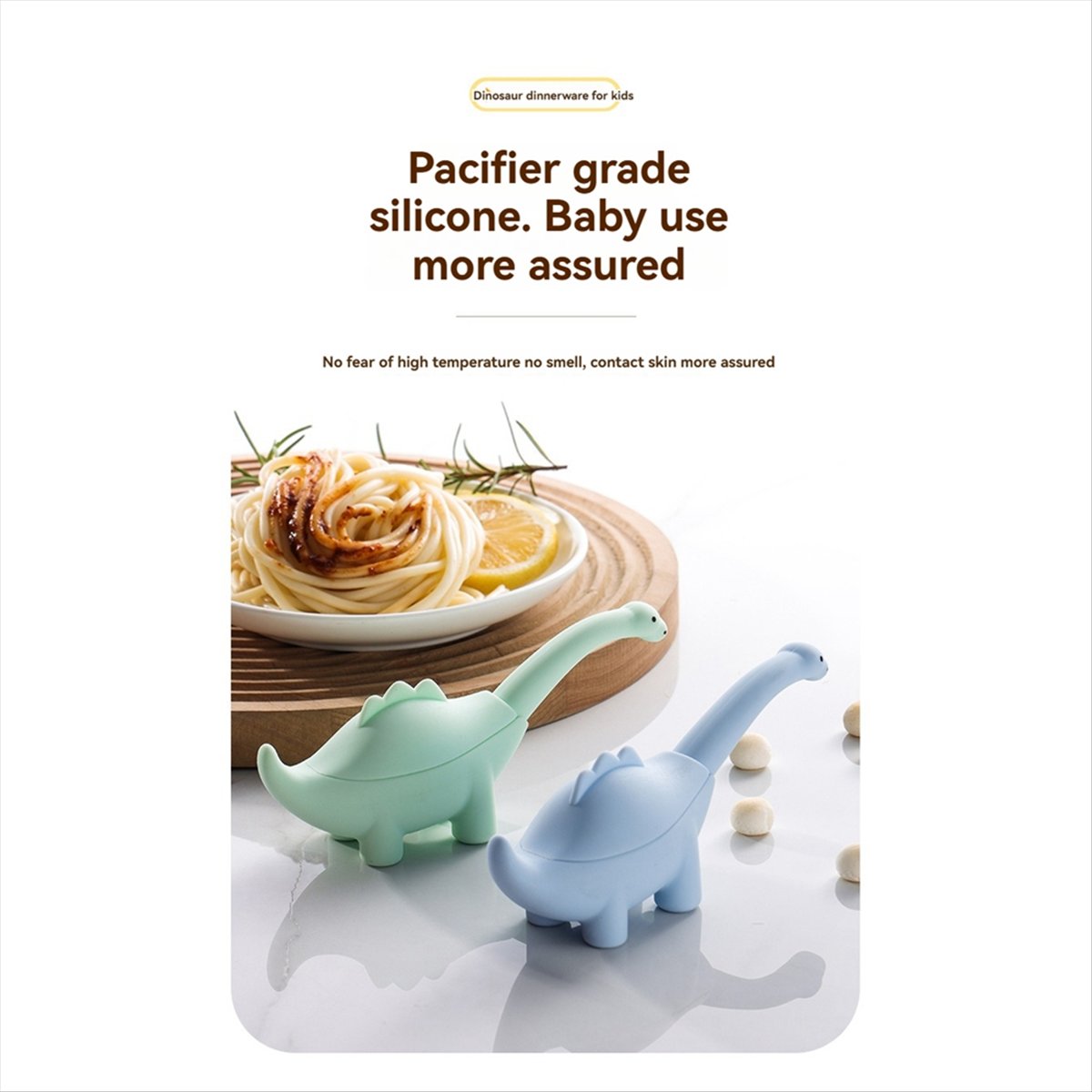 BAAQ Dinosaur Shaped Infant Fo - Baby Food Utensils Set recension och pris