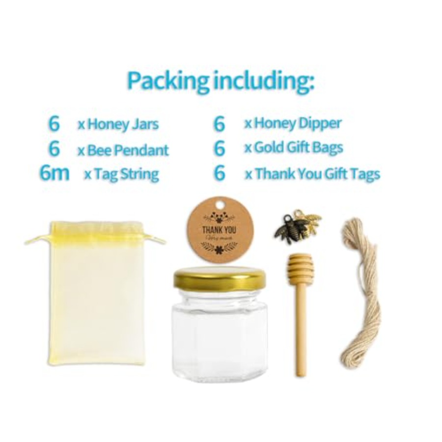 1.5oz 6Pack Mini Glass Hexagon - Baby Food Glass Jar recension och pris