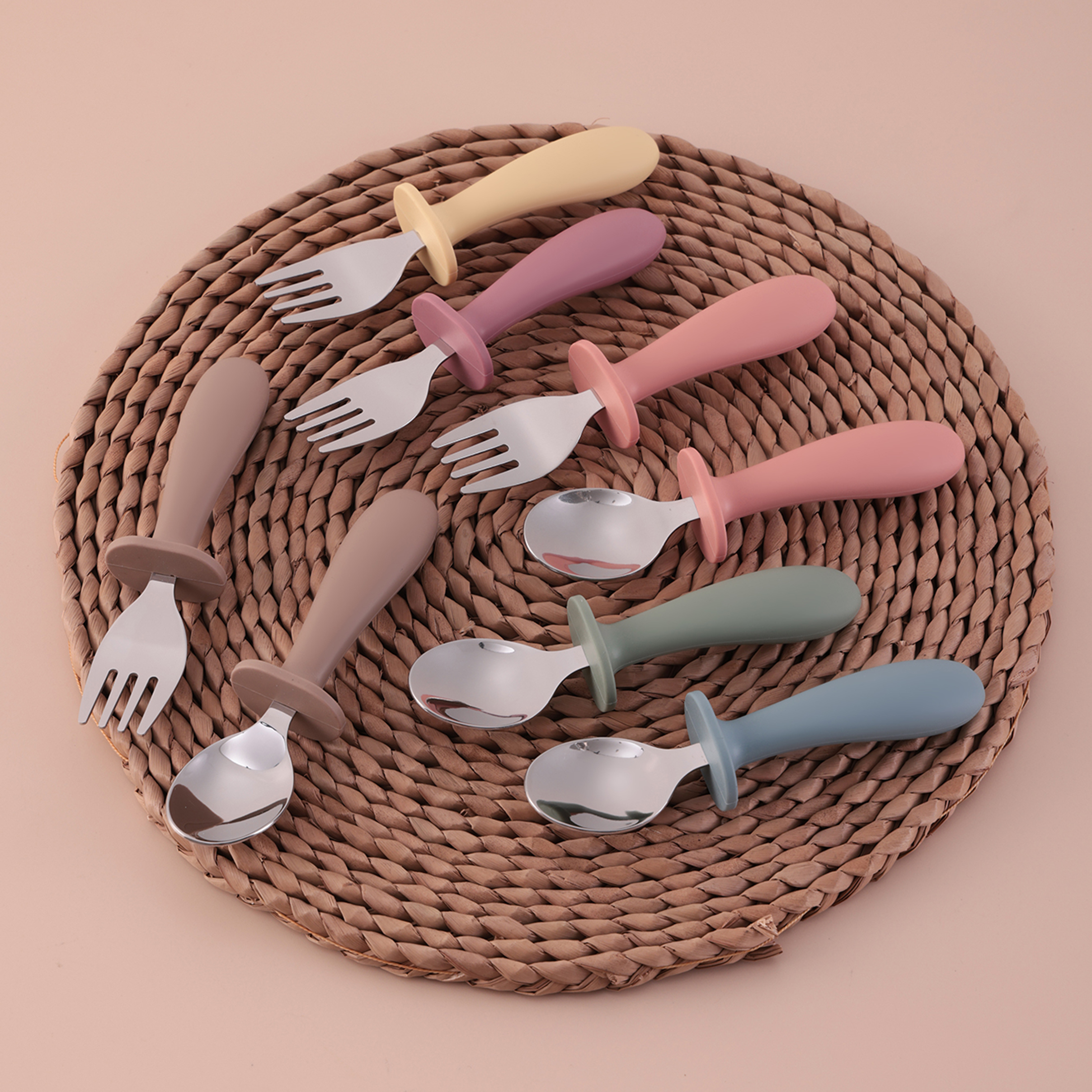Color Kids 2PCS Stainless Stee - Baby Food Utensils Set recension och pris