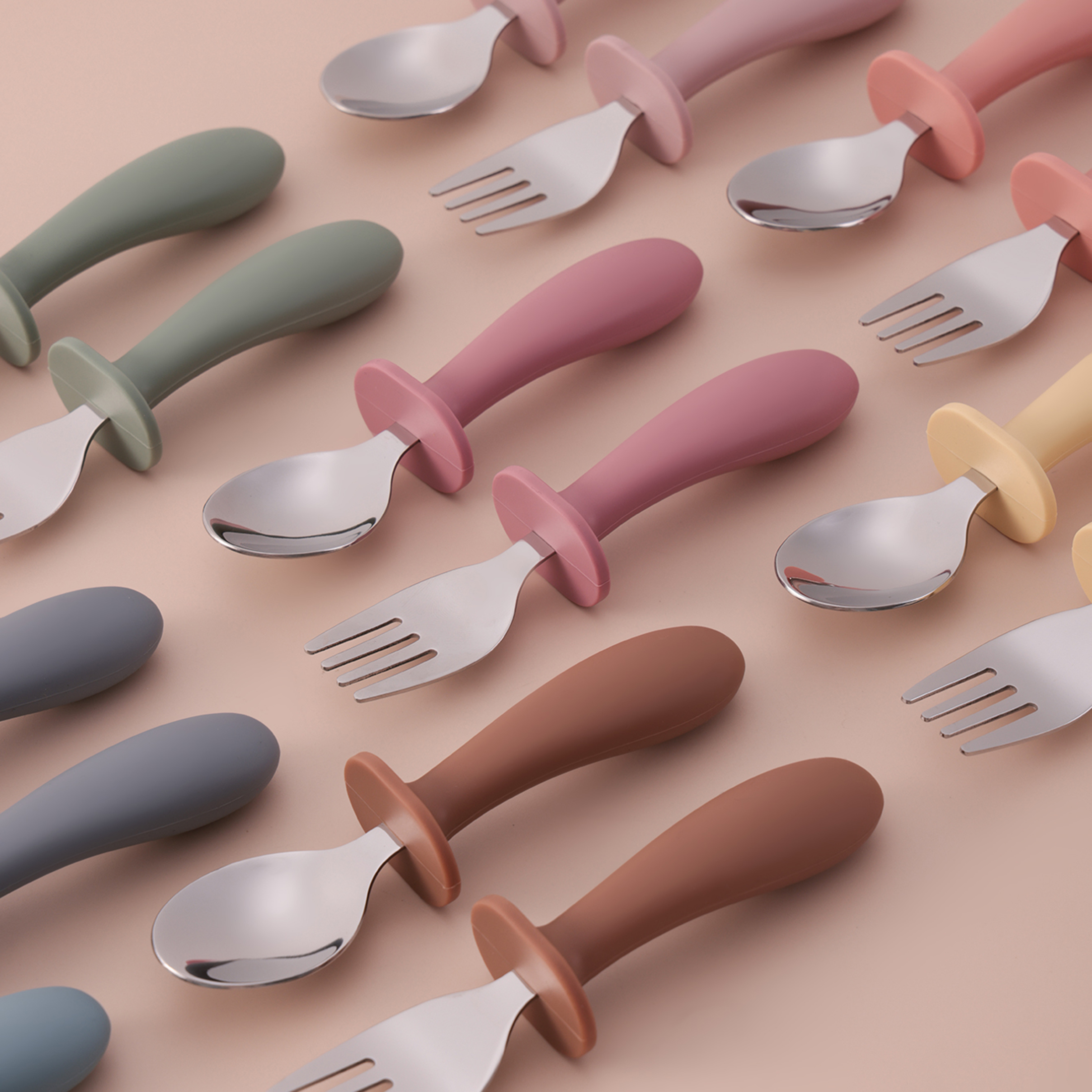Color Kids 2PCS Stainless Stee - Baby Food Utensils Set recension och pris
