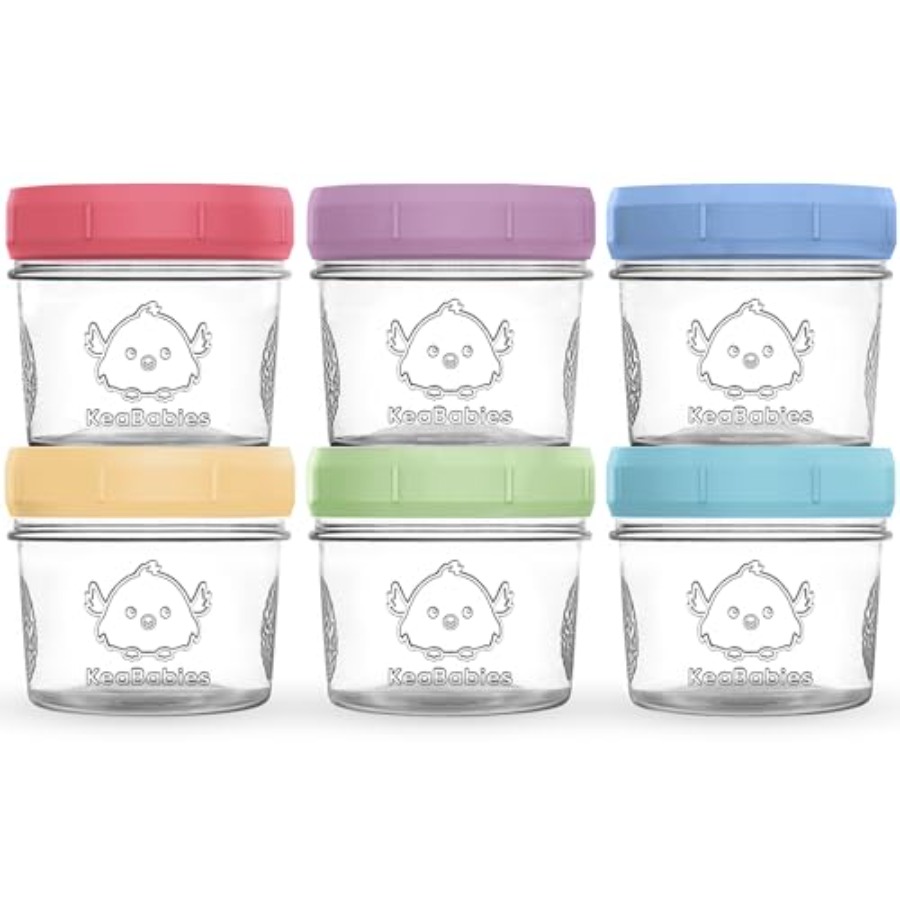 KeaBabies 6pk 4oz Glass Baby F - Baby Food Glass Jar recension och pris