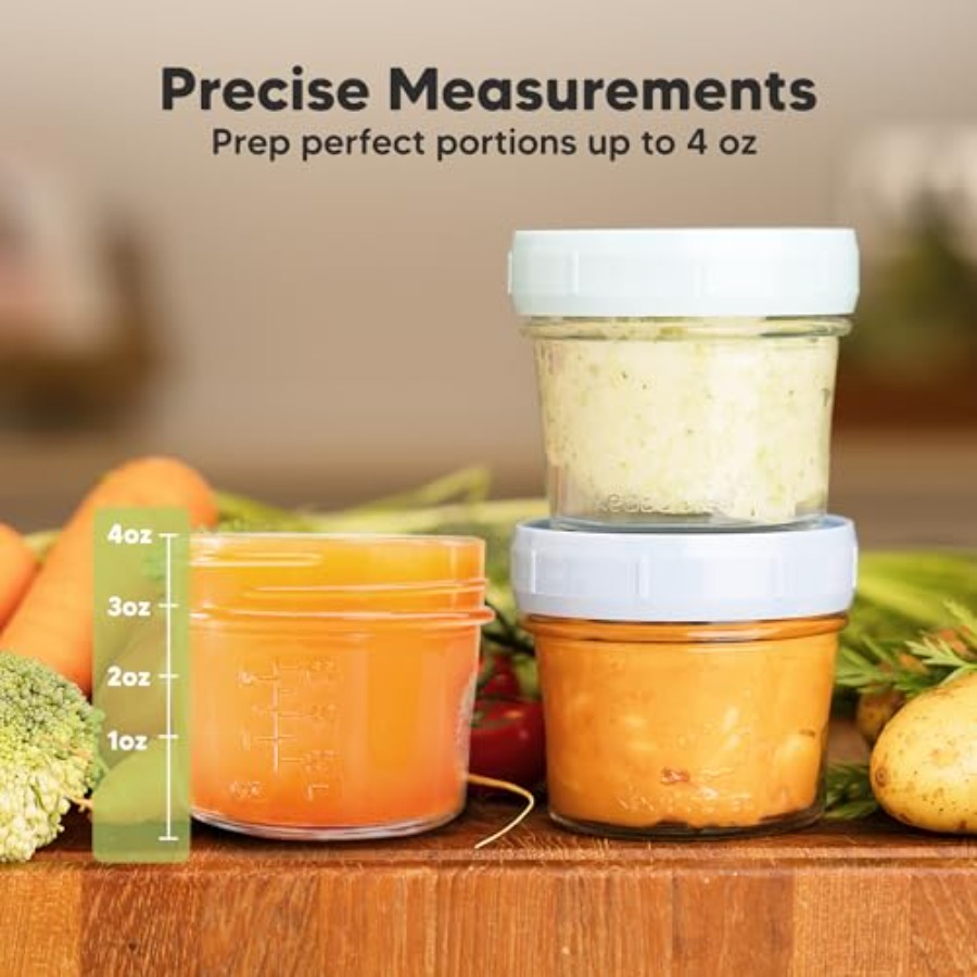 KeaBabies 6pk 4oz Glass Baby F - Baby Food Glass Jar recension och pris