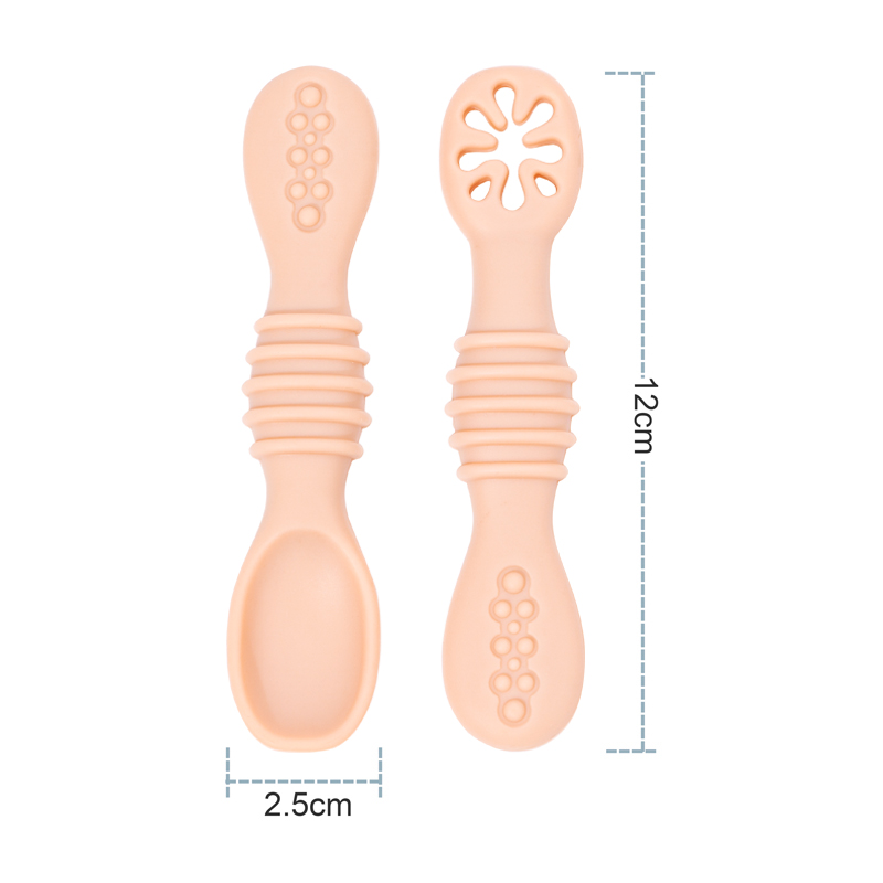 2PCS Cute Baby Learning Spoons - Baby Food Utensils Set recension och pris
