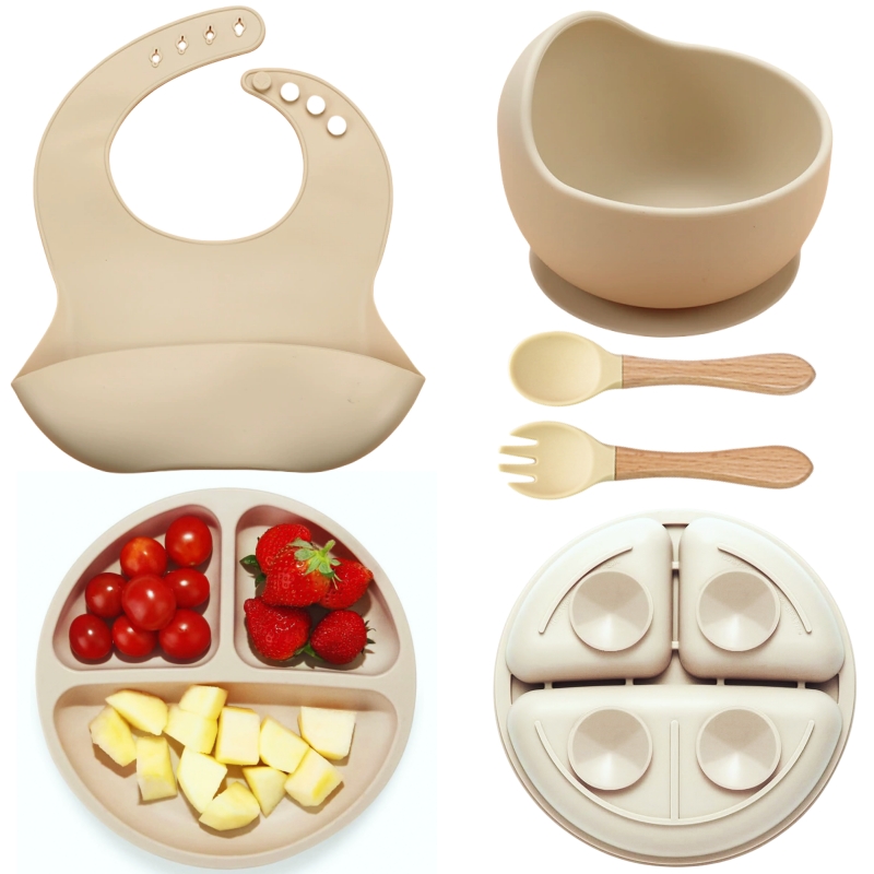 5Pcs Silicone Baby Feeding Set - Baby Food Menu recension och pris