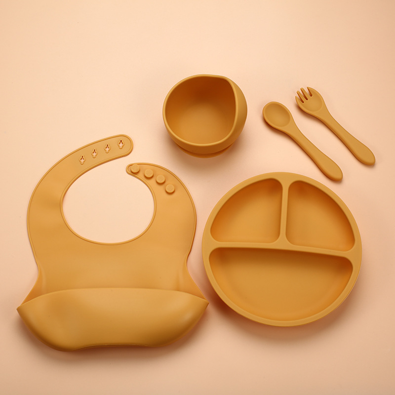 5Pcs Silicone Baby Feeding Set - Baby Food Menu recension och pris