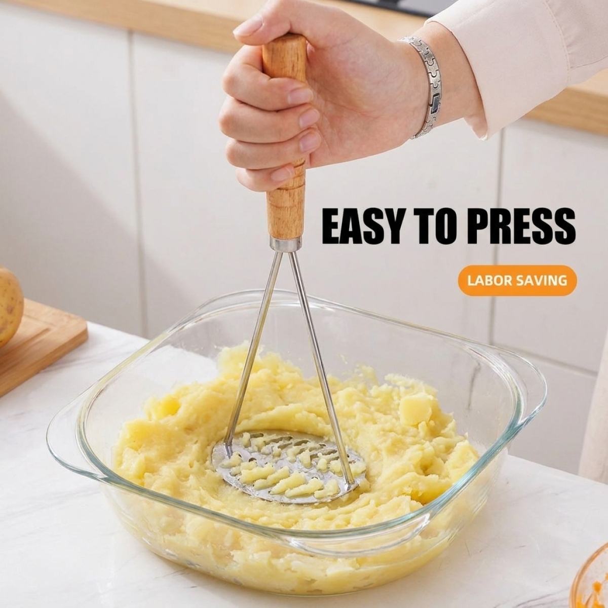 Stainless Steel Potato Masher, - Baby Food Healthy recension och pris
