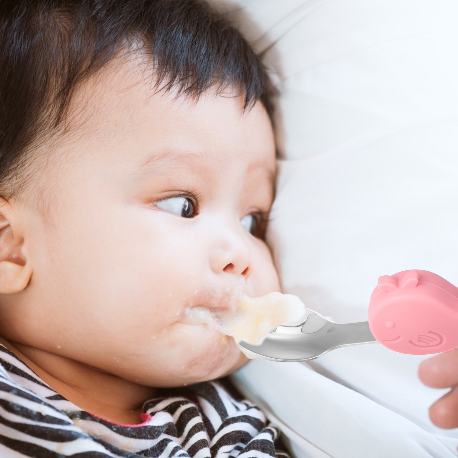 1Set Baby Cutlery Strong Wear  - Self Feed Spoon recension och pris