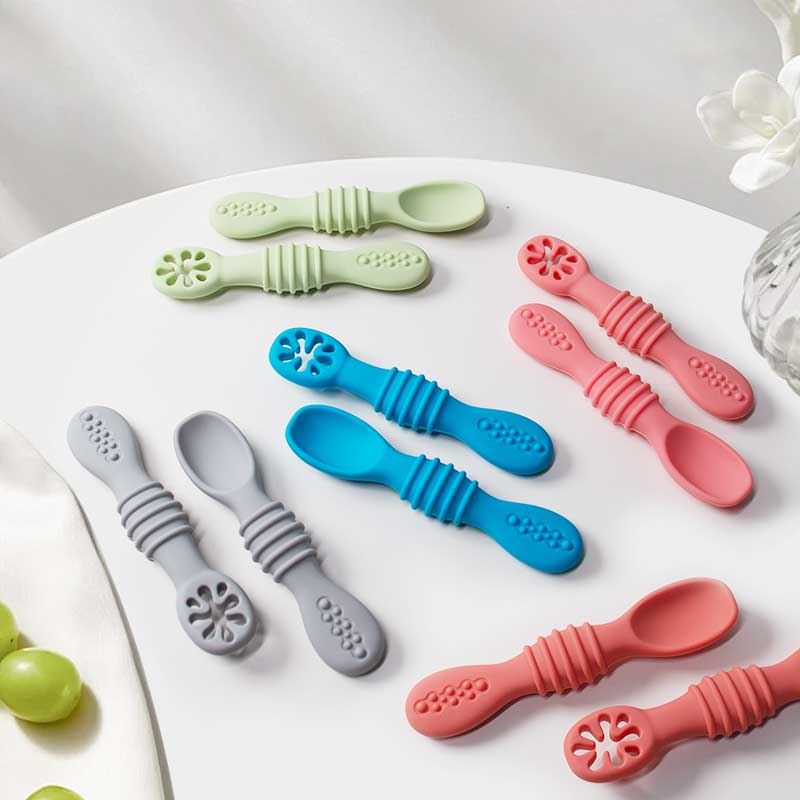 2Pcs Baby Silicone Sticky Spoo - Self Feed Spoon recension och pris