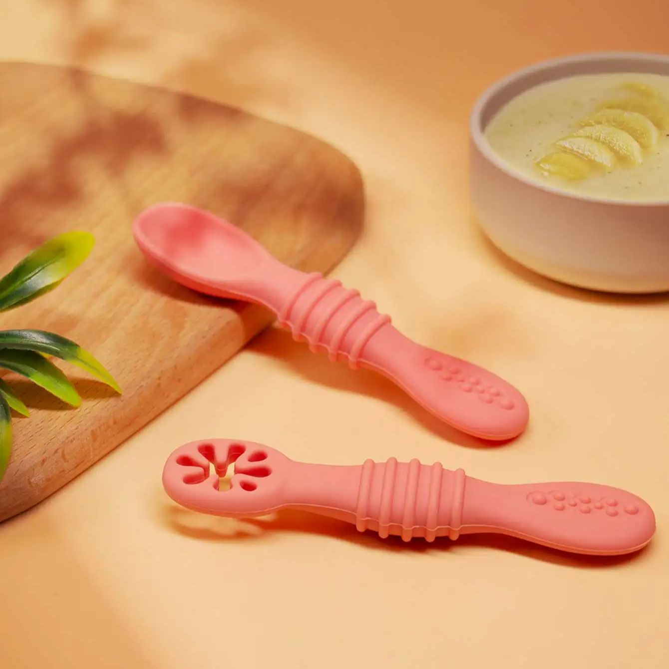 2Pcs Baby Silicone Sticky Spoo - Self Feed Spoon recension och pris