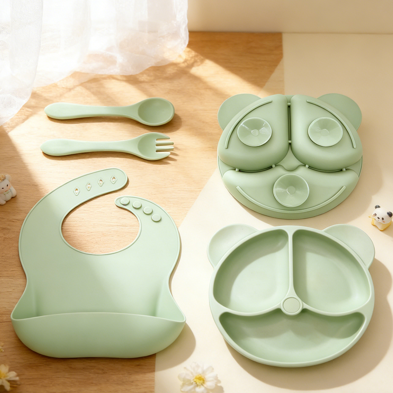 4PCS Baby Feeding Set with Bib - Baby Food Menu recension och pris